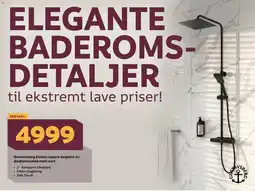 Megaflis Gustavsberg estetic square dusjsett m/ dusjtermostat matt sort tilbud