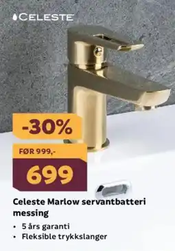 Megaflis CELESTE Marlow servantbatteri messing tilbud