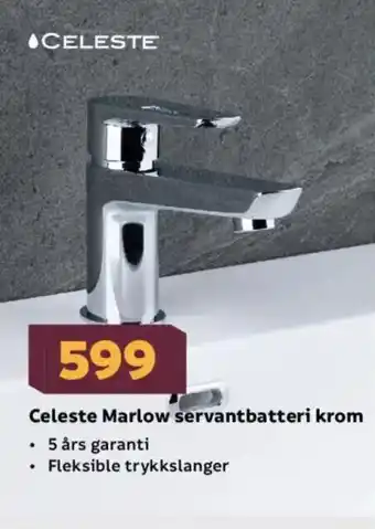 CELESTE Marlow servantbatteri krom