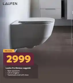 Megaflis LAUFEN Pro rimless veggskål tilbud