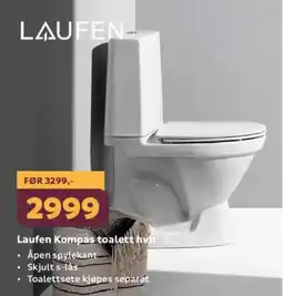 Megaflis LAUFEN Kompas toalett hvit tilbud