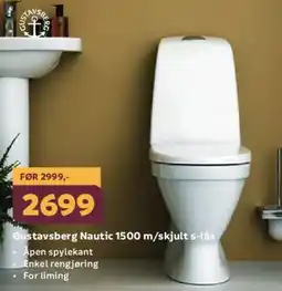 Megaflis GUSTAVSBERG Nautic 1500 m/skjult s-lås tilbud