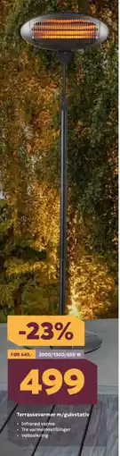 Megaflis Terrassevarmer m/gulvstativ tilbud