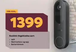 Megaflis REOLINK Ringeklokke sort tilbud