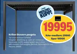 Coop Obs Krifon Stavern pergola tilbud