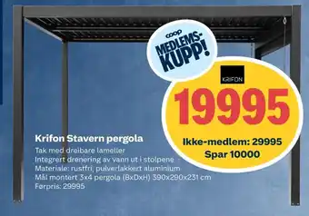Krifon Stavern pergola