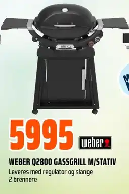 Coop Obs Weber q2800 gassgrill m/stativ tilbud