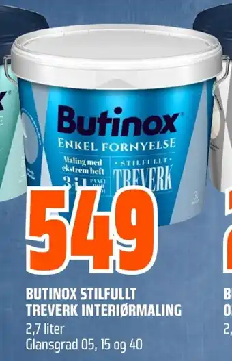 Coop Obs Butinox stilfullt treverk interiørmaling tilbud
