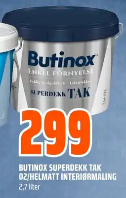 Coop Obs Butinox superdekk tak 02/helmatt interiørmaling tilbud