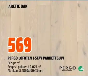 Coop Obs Pergo Lofoten 1-stav parkettgulv tilbud