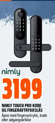 Coop Obs Nimly Touch pro kode og fingeravtrykkslås tilbud