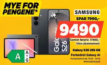 Samsung Galaxy S26 256 GB Forbedret Galaxy Al
