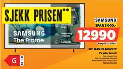 POWER Samsung 65" QLED 4K Smart TV TV eller kunst! tilbud