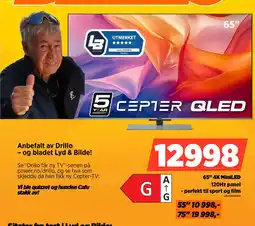 POWER Cepter 65" 4K MiniLED 120Hz panel - perfekt til sport og film tilbud