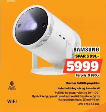 POWER Samsung Bærbar Full HD-projektor Underholdning når og hvor du vil tilbud