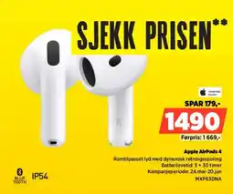POWER Authorized Reseller Apple AirPods 4 tilbud