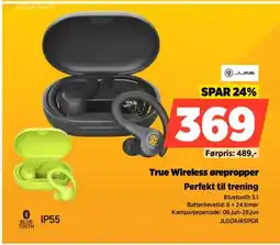 POWER True Wireless ørepropper Perfekt til trening tilbud