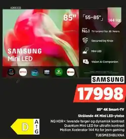 POWER Samsung 85" 4K Smart-TV Strålende 4K Mini LED-ytelse tilbud