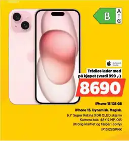 POWER Authorized Reseller iPhone 15 128 GB iPhone 15. Dynamisk. Magisk. tilbud