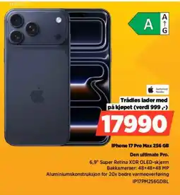 POWER Authorized Reseller iPhone 17 Pro Max 256 GB Den ultimate Pro. tilbud