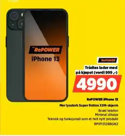 POWER Repower iPhone 13 Mer lyssterk Super Retina XDR-skjerm tilbud