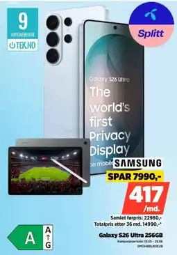 POWER Samsung Galaxy S26 Ultra 256GB tilbud