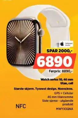 POWER Authorized Reseller Watch series 10, 46 mm titan, cell Største skjerm. Tynnest design. Noensinne. tilbud