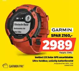 POWER Garmin Instinct 2X Solar GPS smartklokke Ultra-holdbar, uslåelig batterilevetid tilbud