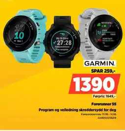 POWER Garmin Forerunner 55 Program og veiledning skreddersydd for deg tilbud