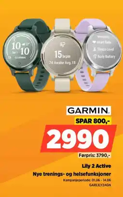 POWER Garmin Lily 2 Active Nye trenings- og helsefunksjoner tilbud
