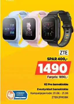 POWER Zte K2 Pro barneklokke Eventyrklart barneklokke tilbud