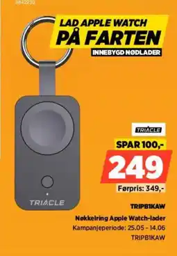 POWER Triacle Nøkkelring Apple Watch-lader tilbud