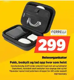 POWER Ferrelli Reiseorganisator Pakk, beskytt og lad opp hvor som helst tilbud