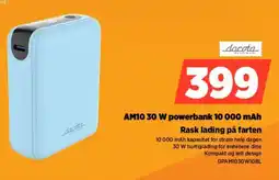 POWER Dacota AM10.30 W powerbank 10 000 mAh Rask lading på farten tilbud