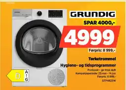 POWER Grundig Tørketrommel Hygiene- og tidsprogrammer tilbud