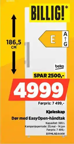 POWER Beko Kjøleskap Dør med EasyOpen-håndtak tilbud