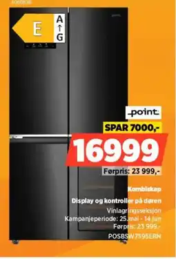 POWER Point Kombiskap Display og kontroller på døren tilbud