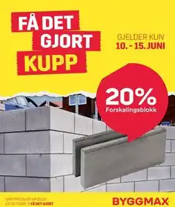 Byggmax 20% Forskalingsblokk tilbud