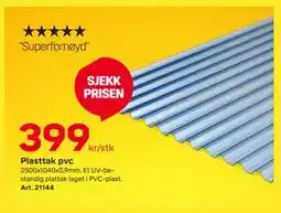 Byggmax Plasttak pvc tilbud