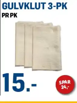 Price Lagerbutikk Gulvklut 3-pk tilbud