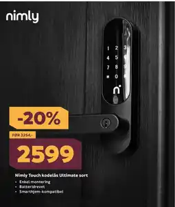 Megaflis Nimly Touch kodelås Ultimate sort tilbud