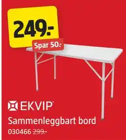 Jula EKVIP Sammenleggbart bord tilbud