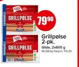 Spar Grillpølse 2-pk tilbud