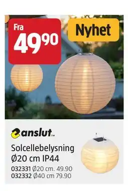 Jula Solcellebelysning Ø20 cm IP44 tilbud