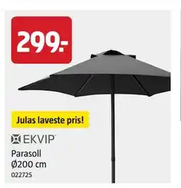 Jula Parasoll Ø200 cm tilbud