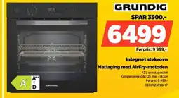 POWER GRUNDIG Integrert stekeovn Matlaging med AirFry-metoden tilbud