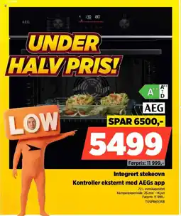 POWER AEG Integrert stekeovn Kontroller eksternt med AEGs app tilbud