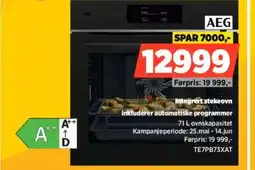 POWER AEG Integrert stekeovn Inkluderer automatiske programmer tilbud