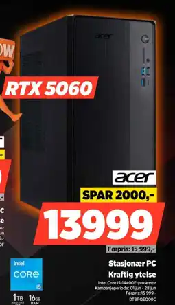 POWER Acer stasjonær pc kraftig ytelse tilbud