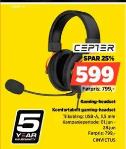POWER Gaming-headset Komfortabelt gaming-headset tilbud